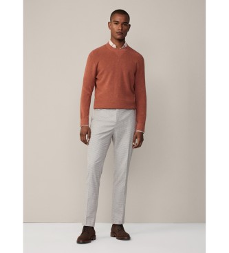 Hackett London Strukturierter Strickpullover orange