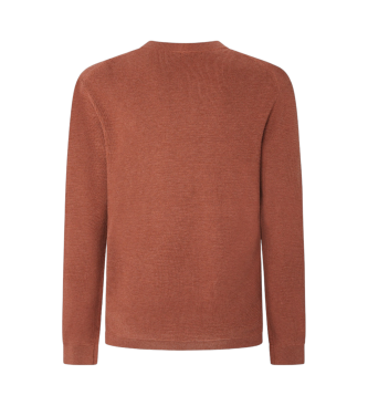 Hackett London Strukturierter Strickpullover orange