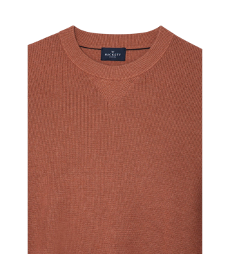 Hackett London Strukturierter Strickpullover orange