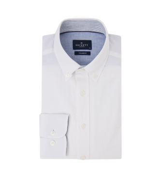 Hackett London Camisa com acabamento em linho texturizado branco