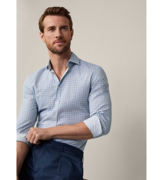 Hackett London Camisa Tile Print azul