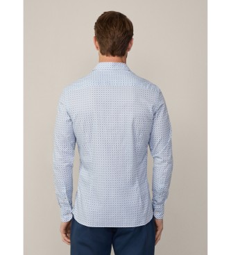 Hackett London Tile Print Skjorta bl