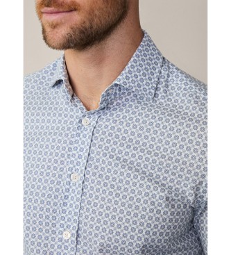 Hackett London Tile Print Skjorta bl