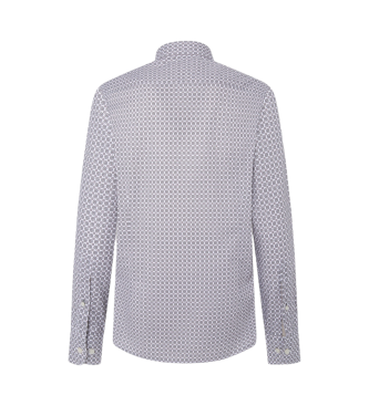 Hackett London Camicia marrone con stampa di piastrelle