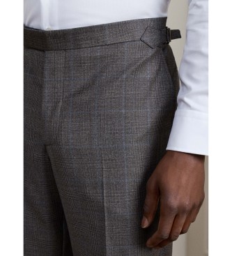 Hackett London Mjuk kostym brun