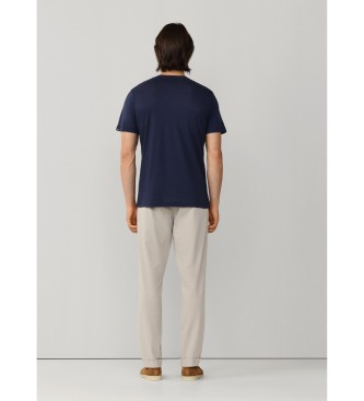 Hackett London Klassiek navy t-shirt voor op reis