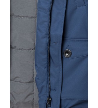 Hackett London Parka in twill blu