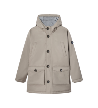 Hackett London Parka in twill marrone