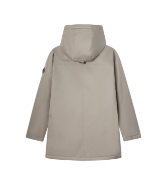 Hackett London Parka in twill marrone