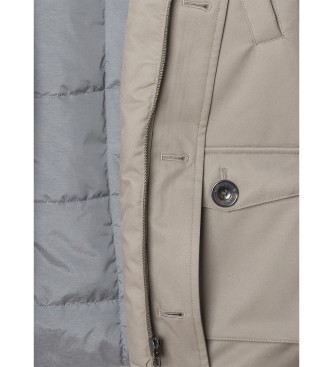 Hackett London Parka in twill marrone