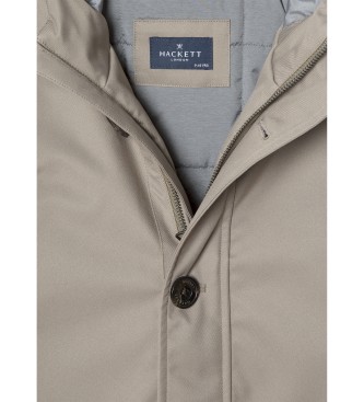 Hackett London Parka in twill marrone