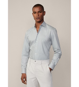 Hackett London Twill Stripe Shirt grn, hvid