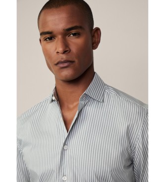 Hackett London Twill Stripe Shirt groen, wit