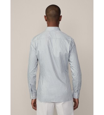 Hackett London Twill Stripe Shirt grn, hvid