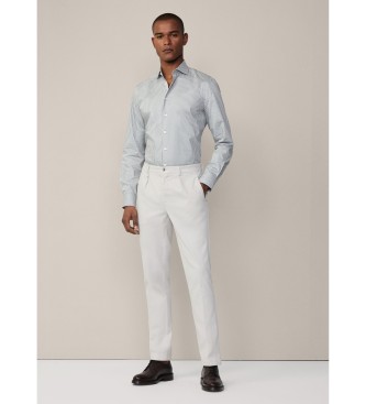 Hackett London Srajca Twill Stripe zelena, bela