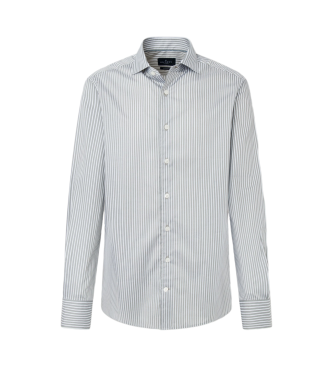 Hackett London Twill Stripe Shirt grn, hvid