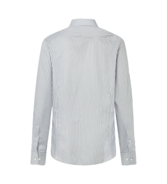 Hackett London Srajca Twill Stripe zelena, bela