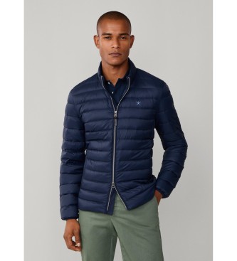 Hackett London Ultra Down Jacket Moto Marine