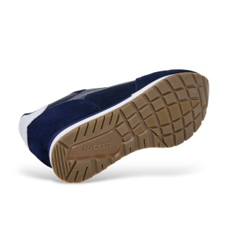 Hackett London Sneakers in pelle blu navy Vector Plain