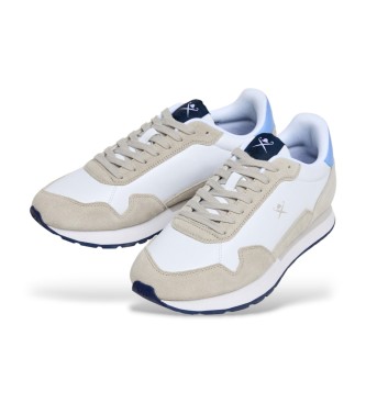 Hackett London Sneakers in pelle Vector Plain, bianco, beige
