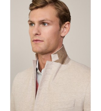 Hackett London Waffeljacke beige