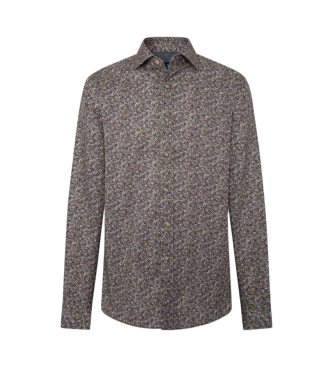 Hackett London Winter Floral Shirt brown