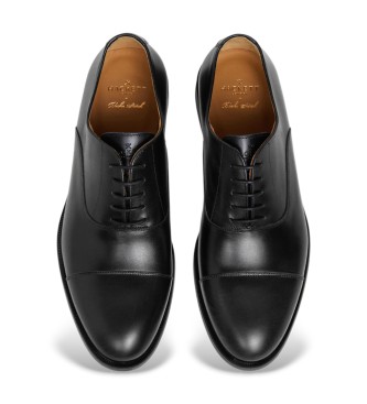 Hackett London Usnjeni čevlji Woking Oxford črne barve
