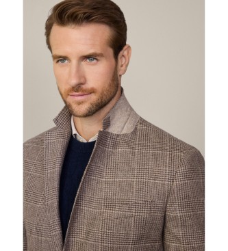 Hackett London Beige Cash wollen jas