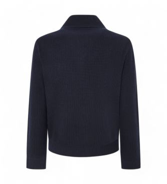 Hackett London Cardigan scozzese blu scuro