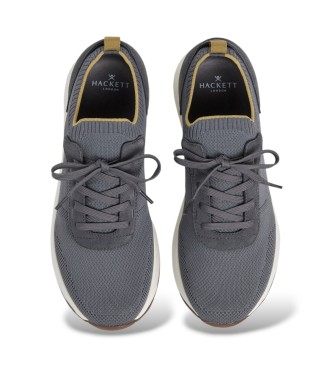 Hackett London Sneaker in camoscio H-runner grigie