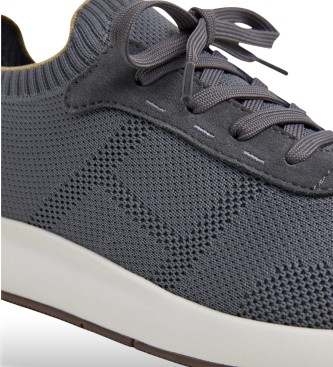 Hackett London Sneaker in camoscio H-runner grigie