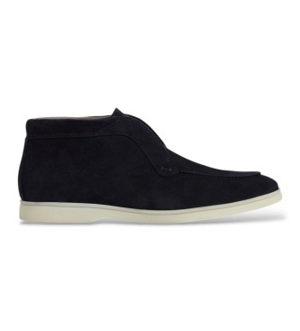 Hackett London Wildleder-Sneaker Martin Mid marineblau