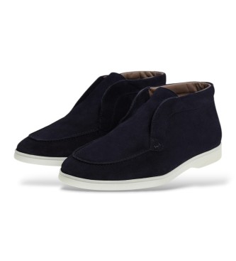 Hackett London Wildleder-Sneaker Martin Mid marineblau