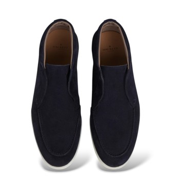 Hackett London Wildleder-Sneaker Martin Mid marineblau