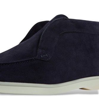 Hackett London Wildleder-Sneaker Martin Mid marineblau