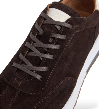 Hackett London Sneaker in camoscio Rapid Chad marrone