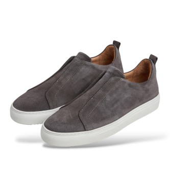 Hackett London Sneaker in camoscio Vision grigio