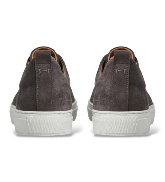 Hackett London Sneaker in camoscio Vision grigio