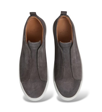 Hackett London Sneaker in camoscio Vision grigio