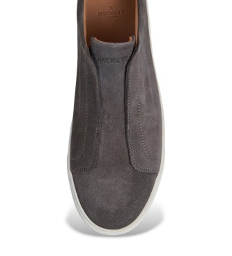 Hackett London Sneaker in camoscio Vision grigio