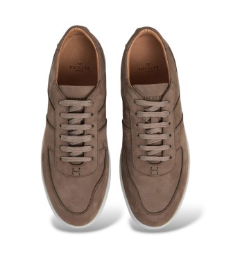 Hackett London Sneaker in nabuk Brompton beige