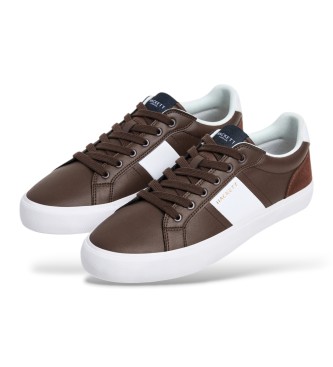 Hackett London Sneaker in pelle Blake Handle marrone