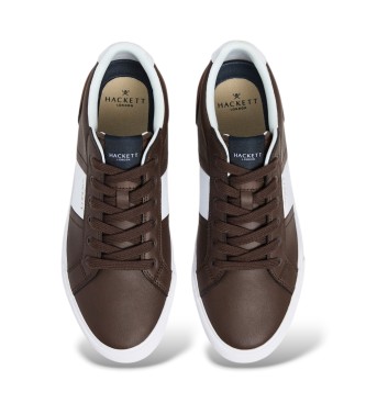 Hackett London Sneaker in pelle Blake Handle marrone