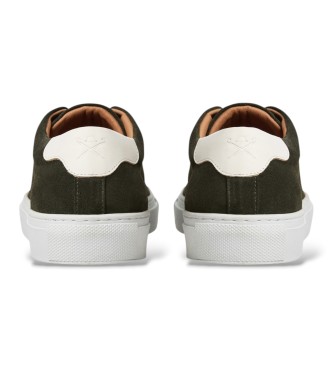 Hackett London Sneaker in pelle Idol Soft verde oliva