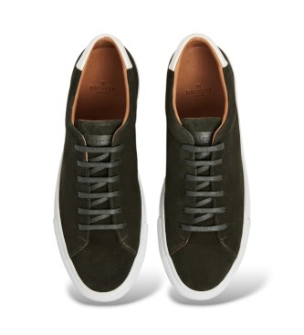 Hackett London Sneaker in pelle Idol Soft verde oliva