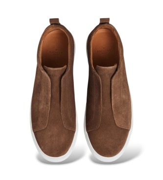 Hackett London Sneaker in pelle Vision marrone