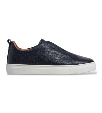 Hackett London Sneaker in pelle Vision Pebble blu navy