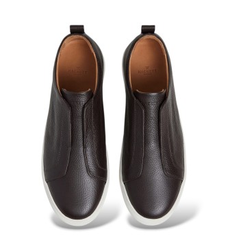 Hackett London Sneaker in pelle Vision Pebble marrone