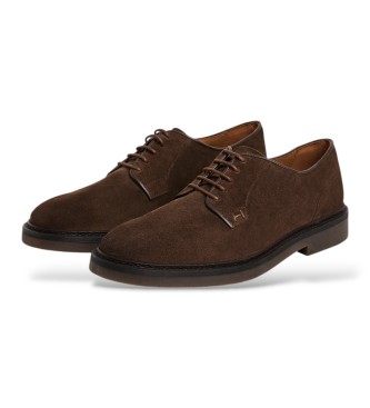Hackett London Chaussures en daim Elsted Blucher marron