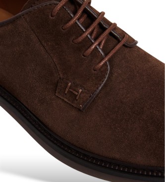 Hackett London Chaussures en daim Elsted Blucher marron
